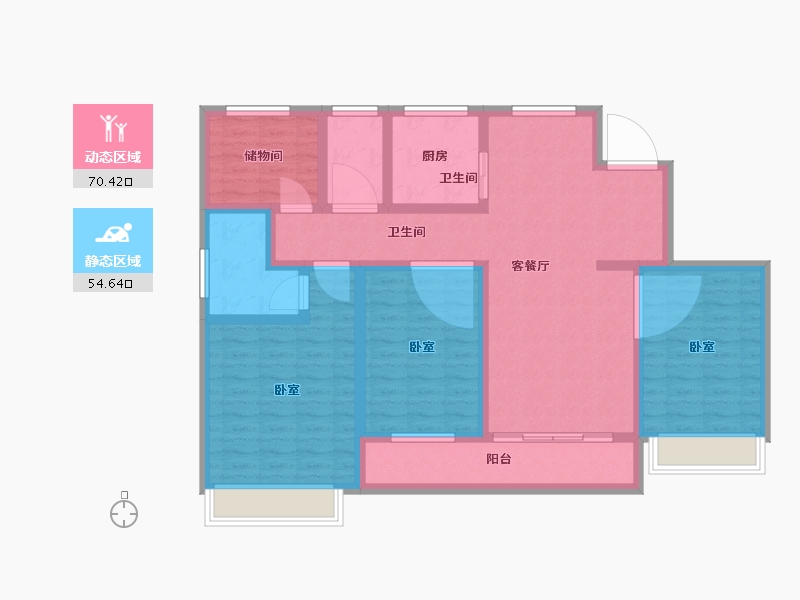 浙江省-温州市-招商德信·博悦湾-111.00-户型库-动静分区