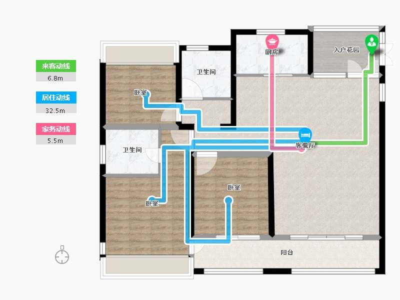 浙江省-绍兴市-杭州湾世纪城-114.00-户型库-动静线