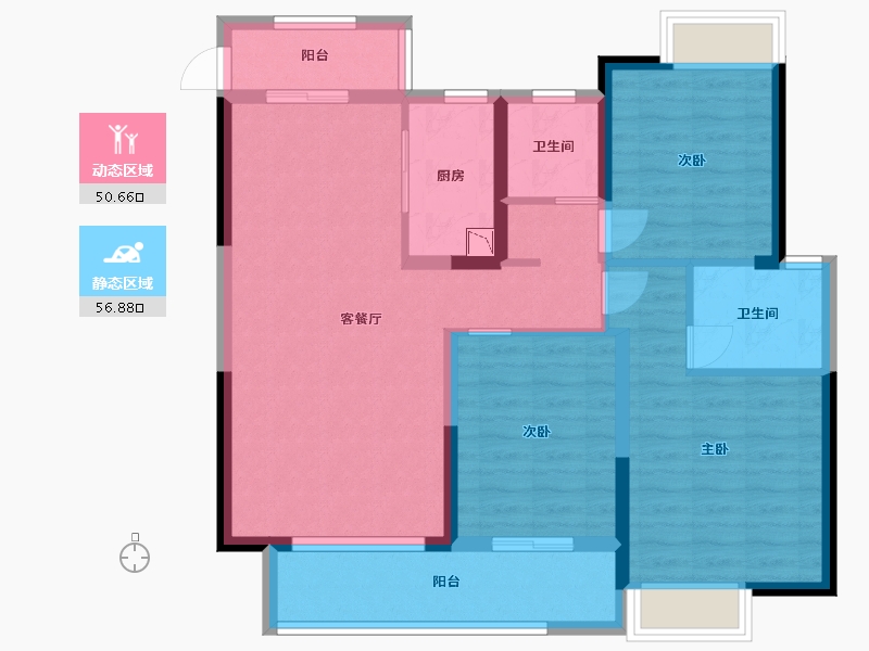 江西省-赣州市-天空之城-96.00-户型库-动静分区