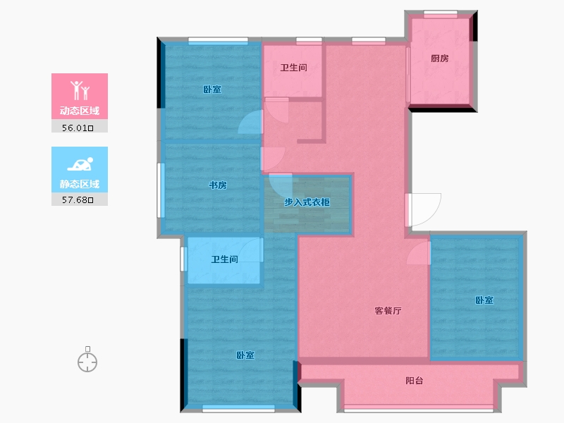 浙江省-湖州市-汎港润合-102.00-户型库-动静分区