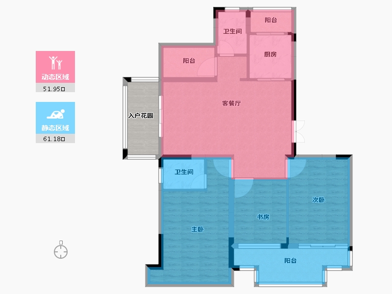 安徽省-宣城市-金銮·御林河畔-108.46-户型库-动静分区