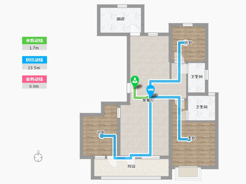 山东省-青岛市-华发四季-86.58-户型库-动静线