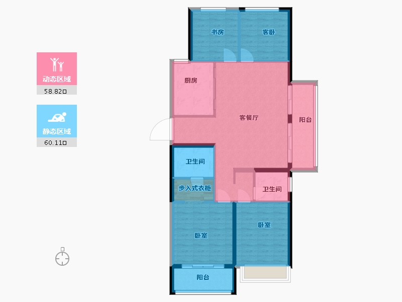 浙江省-湖州市-阳光城望湖苑-108.00-户型库-动静分区