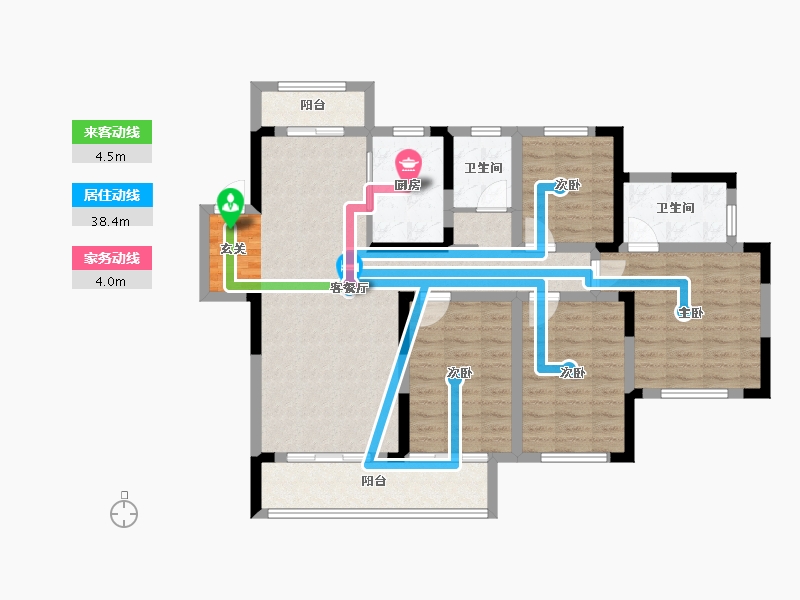 安徽省-滁州市-北京城建·金城华府-102.96-户型库-动静线