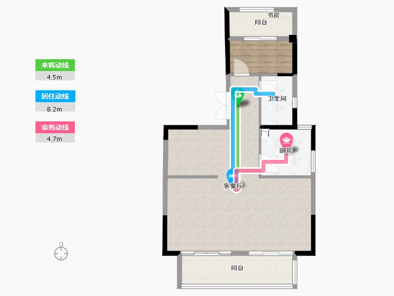 福建省-泉州市-海峡1号-86.00-户型库-动静线