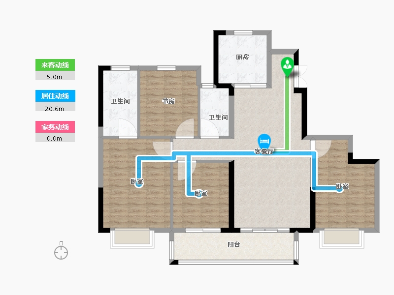 浙江省-嘉兴市-新城璟郡澜庭-114.01-户型库-动静线