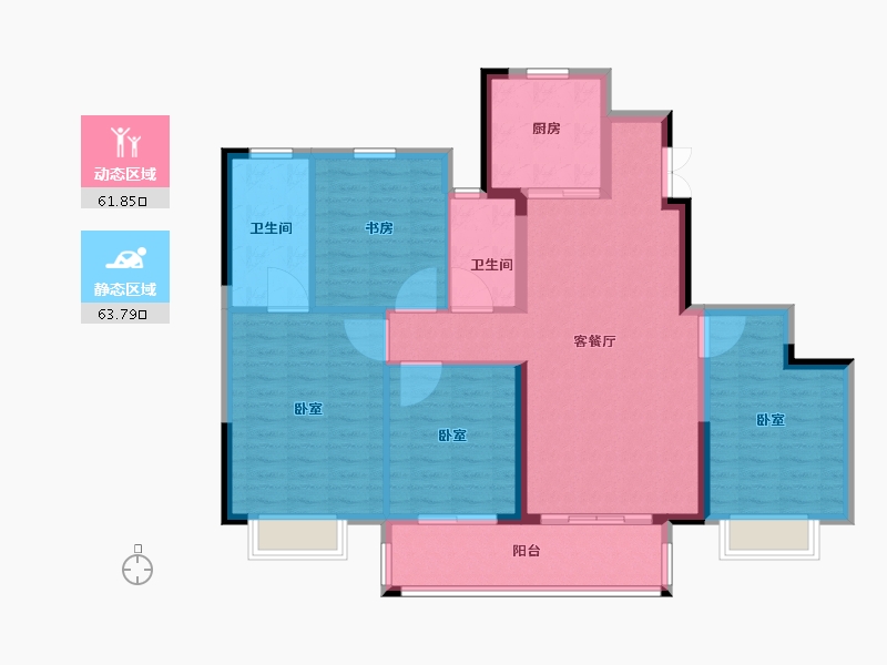 浙江省-嘉兴市-新城璟郡澜庭-114.01-户型库-动静分区