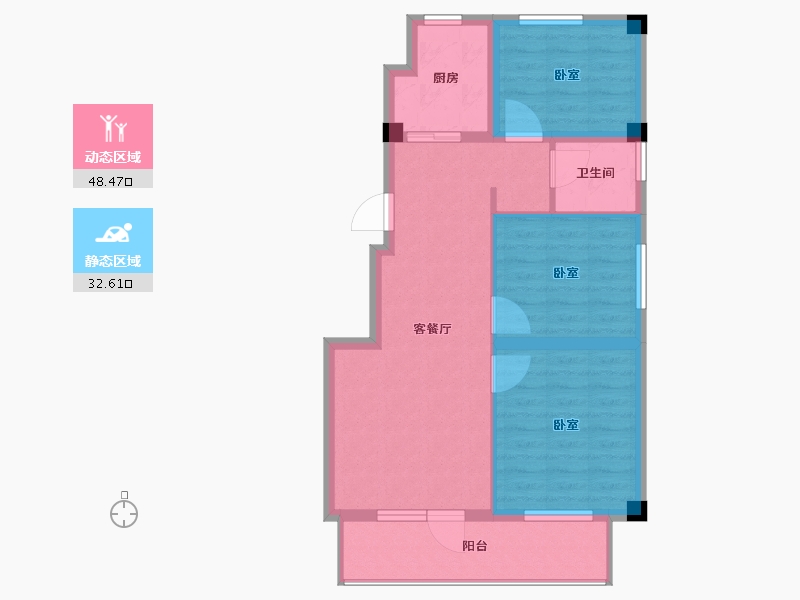 山东省-烟台市-状元府-72.33-户型库-动静分区