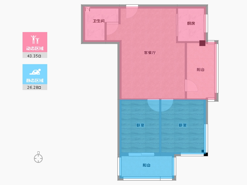 福建省-漳州市-金凯花园-62.69-户型库-动静分区