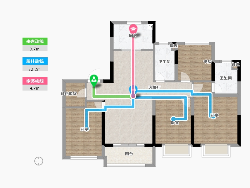 浙江省-宁波市-未来道-104.00-户型库-动静线