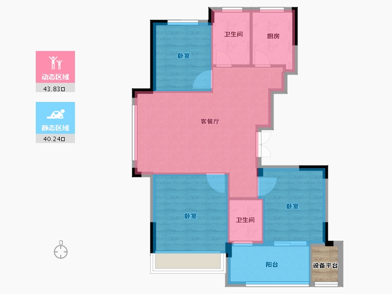 浙江省-衢州市-志城书香院-78.00-户型库-动静分区