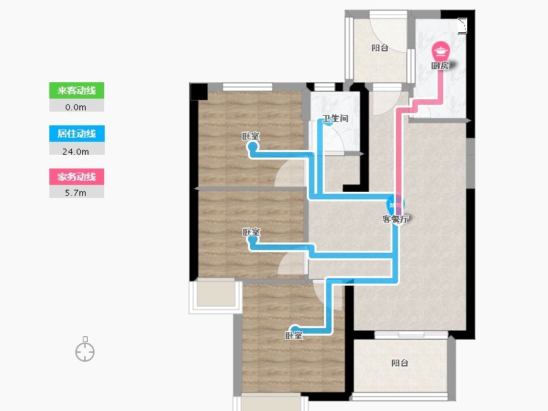 福建省-泉州市-海峡1号-69.99-户型库-动静线