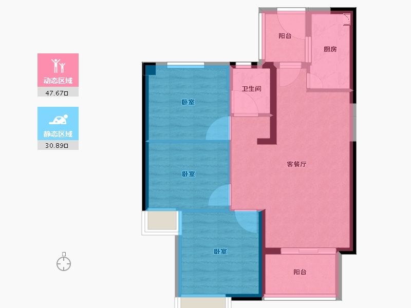 福建省-泉州市-海峡1号-69.99-户型库-动静分区