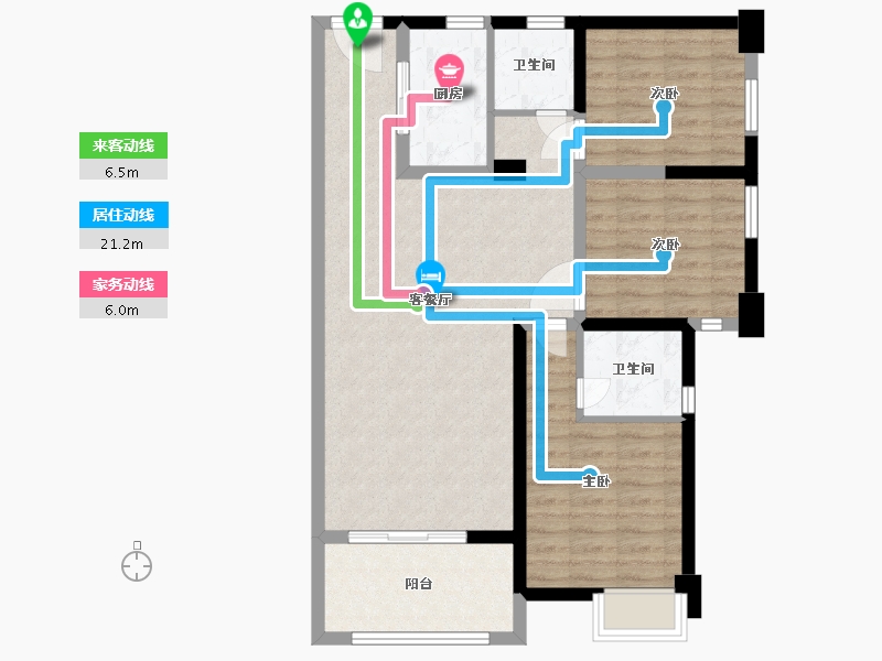 福建省-龙岩市-交发龙岩风景-88.00-户型库-动静线