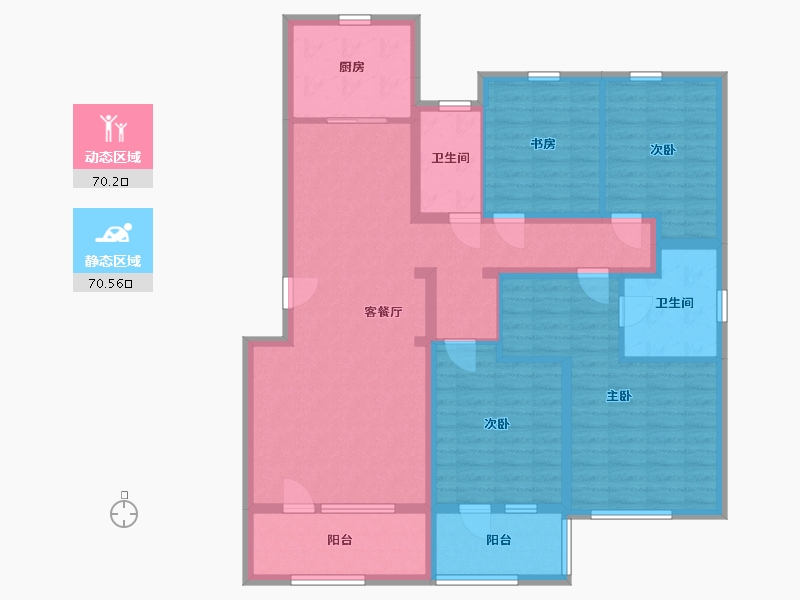 山东省-青岛市-腾讯双创小镇-125.40-户型库-动静分区