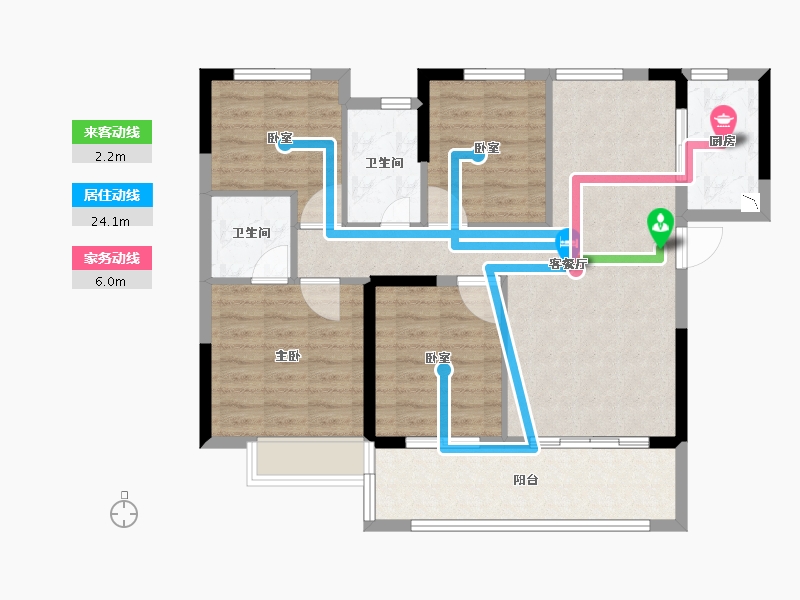 福建省-泉州市-璀璨壹号-91.99-户型库-动静线