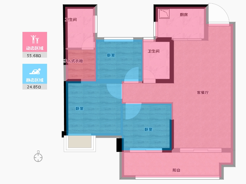 福建省-龙岩市-上杭城发首苑-71.00-户型库-动静分区