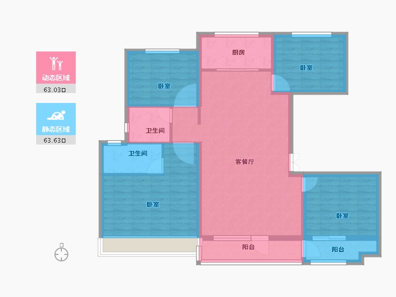 山东省-滨州市-京博·御亭苑-114.00-户型库-动静分区