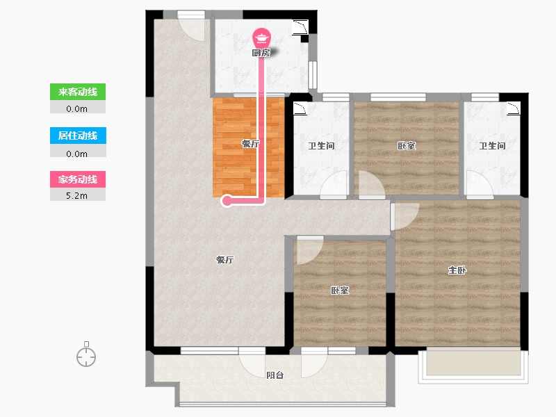 山东省-威海市-城投碧桂园翡翠华府-92.65-户型库-动静线