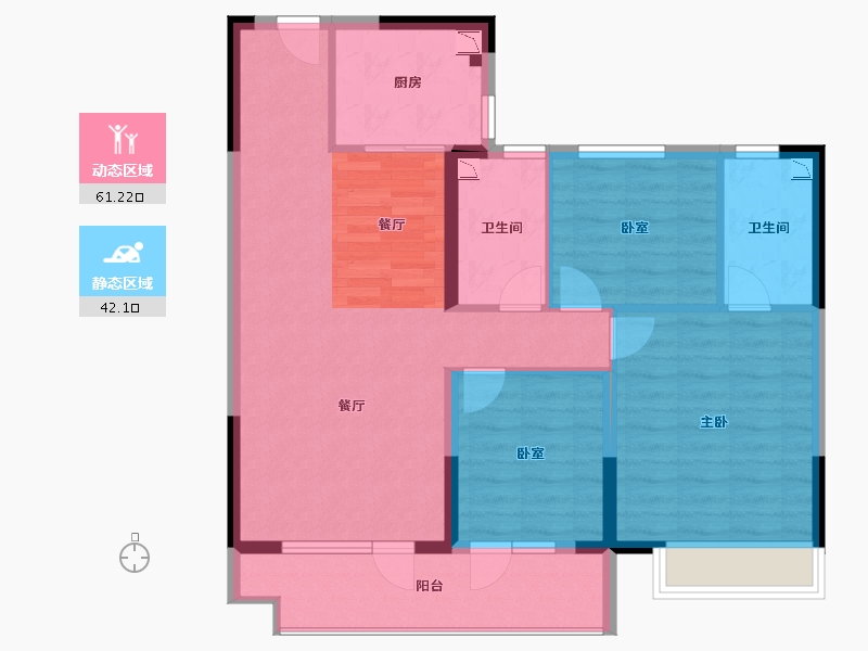 山东省-威海市-城投碧桂园翡翠华府-92.65-户型库-动静分区