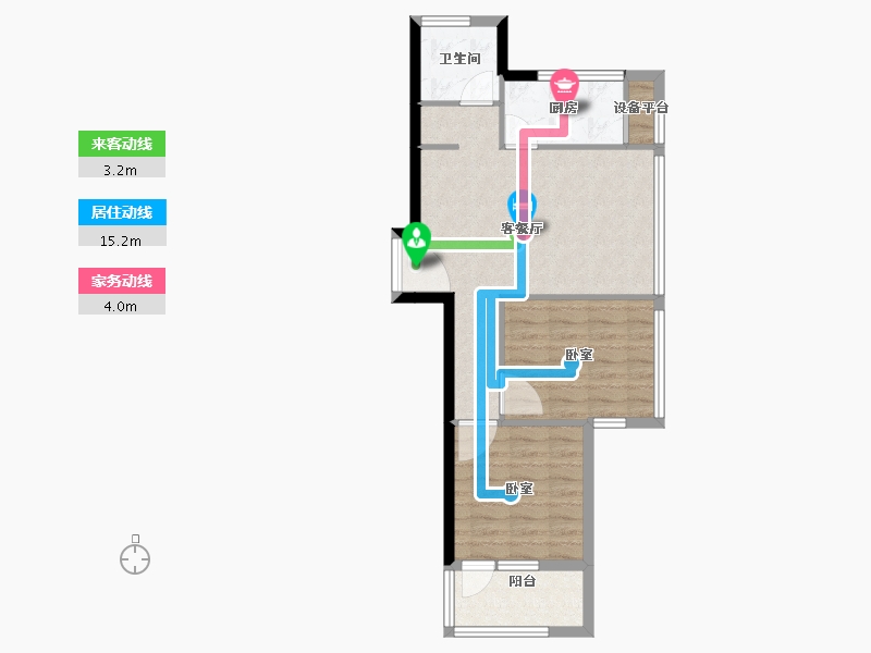 浙江省-舟山市-绿城·风华园-64.00-户型库-动静线