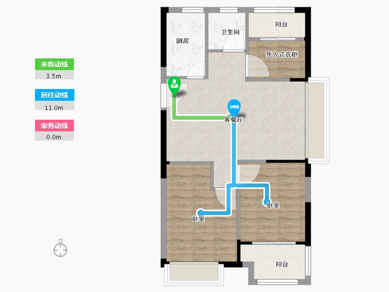 浙江省-嘉兴市-金科旭辉·公元城市-70.00-户型库-动静线