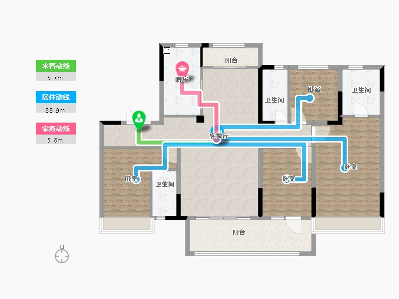 山东省-滨州市-碧桂园恒信·凤栖醴唐-154.00-户型库-动静线