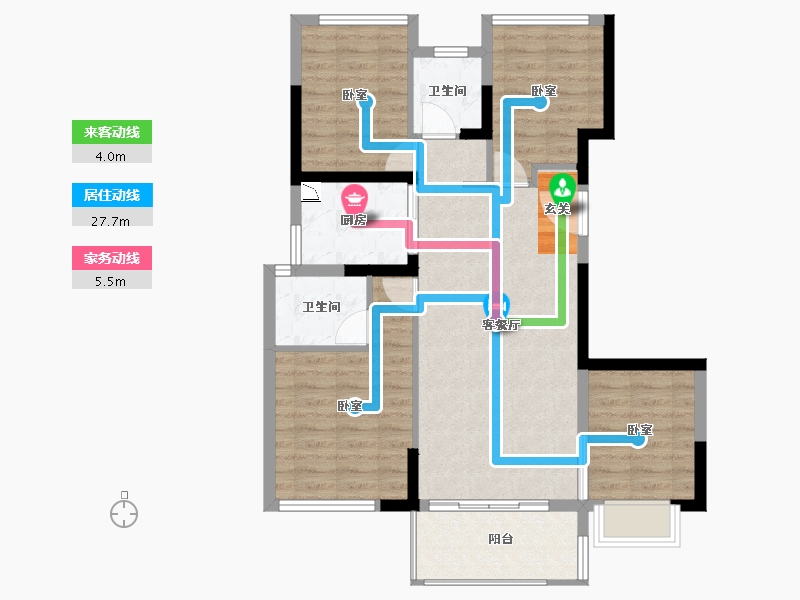 福建省-漳州市-角美宝嘉誉峰-83.22-户型库-动静线