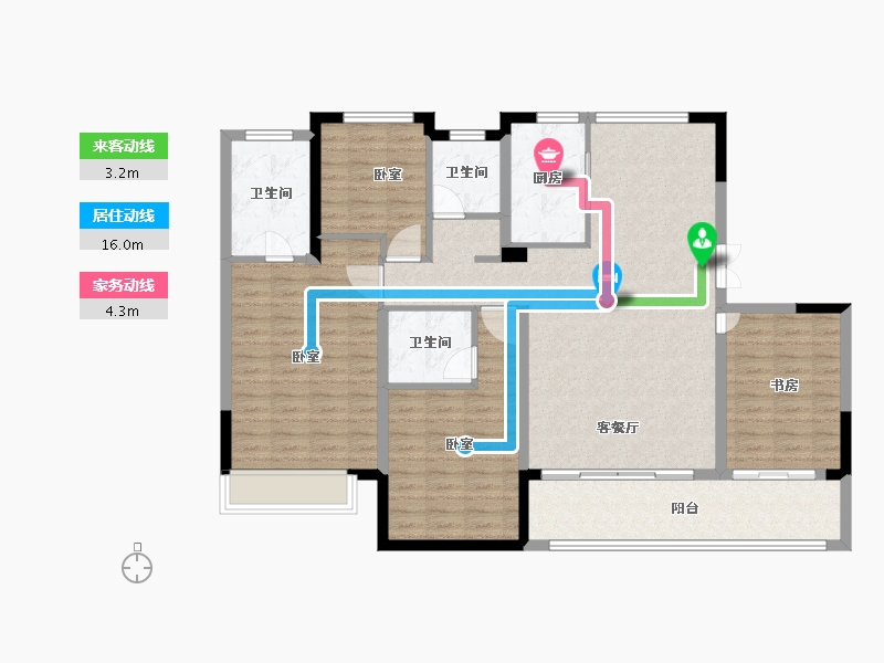 浙江省-宁波市-中交君玺-126.00-户型库-动静线