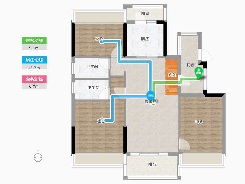 安徽省-滁州市-碧桂园十里春风-92.01-户型库-动静线