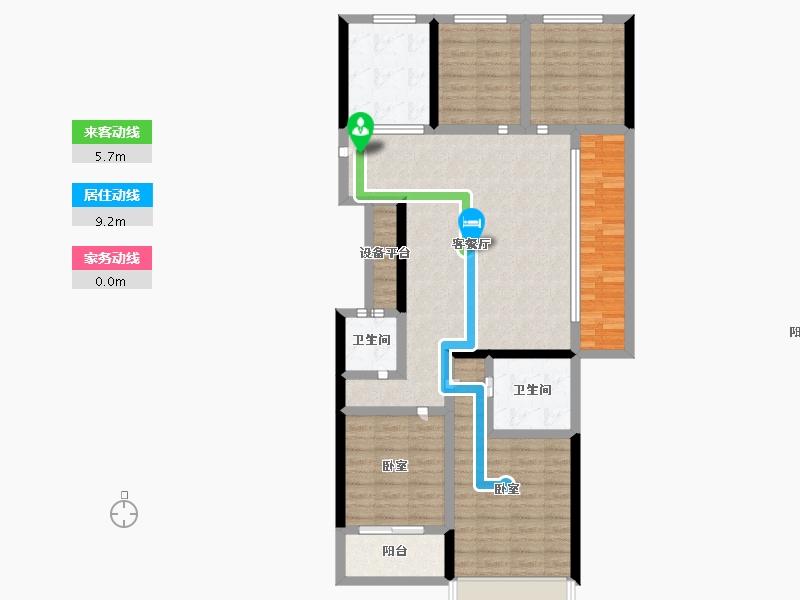 浙江省-温州市-首开中庚香開萬里-104.00-户型库-动静线