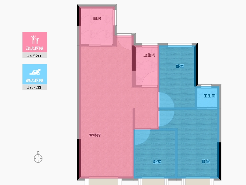 福建省-漳州市-云霄大唐印象-71.00-户型库-动静分区