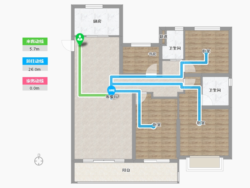 浙江省-舟山市-碧桂园翡丽湾-105.99-户型库-动静线