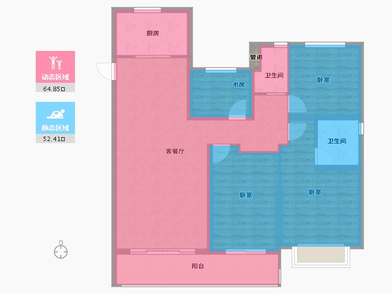 浙江省-舟山市-碧桂园翡丽湾-105.99-户型库-动静分区