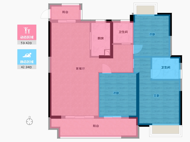 江西省-赣州市-天空之城-92.00-户型库-动静分区