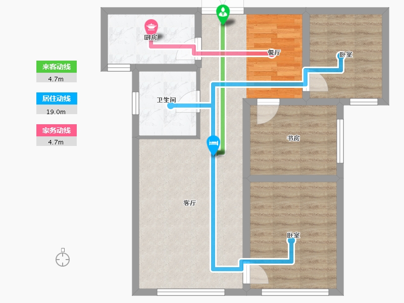 新疆维吾尔自治区-乌鲁木齐市-绿谷春天2期-69.87-户型库-动静线