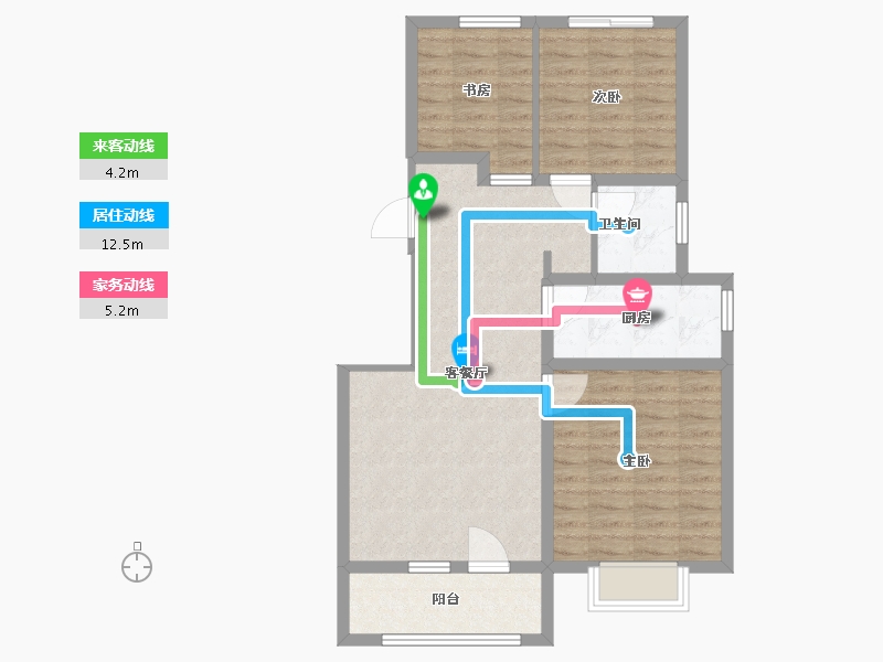 山东省-青岛市-国际健康生态谷-78.00-户型库-动静线