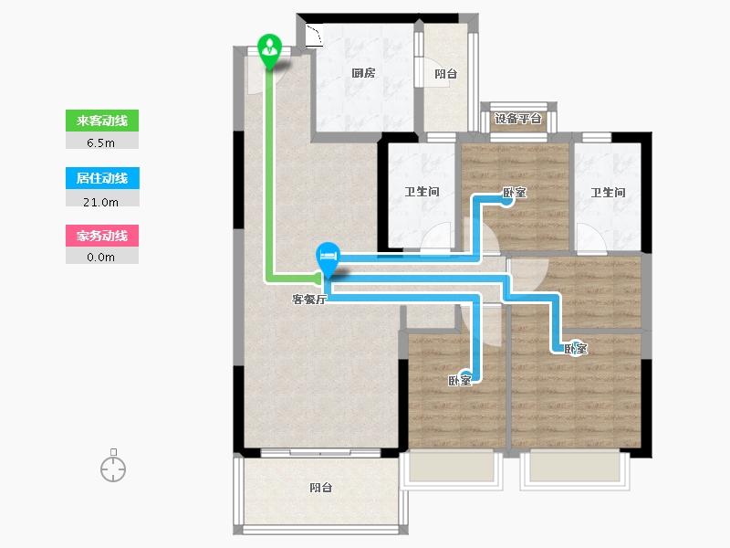 浙江省-绍兴市-新昌恒大悦珑府-96.00-户型库-动静线