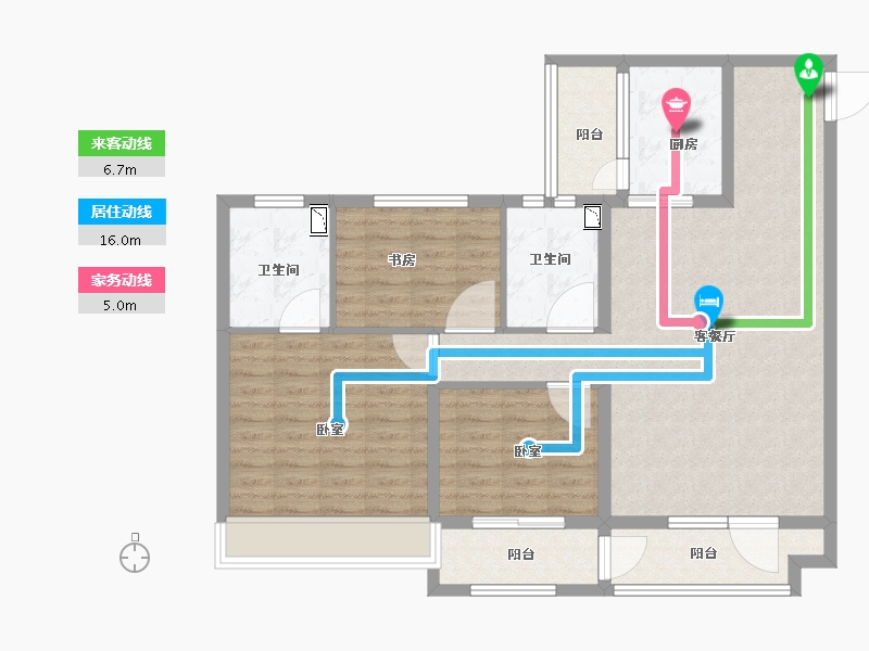 山东省-滨州市-京博·御亭苑-102.00-户型库-动静线