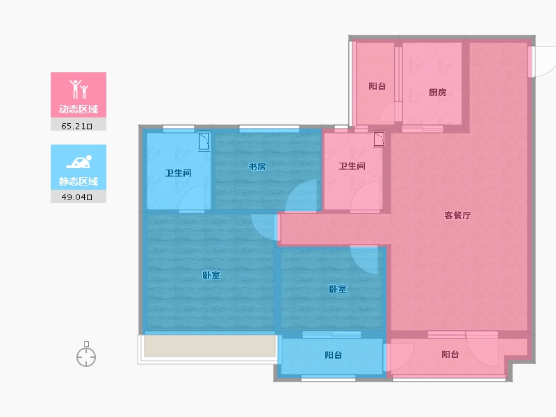 山东省-滨州市-京博·御亭苑-102.00-户型库-动静分区