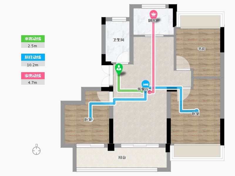 浙江省-衢州市-贝林·金誉府-70.00-户型库-动静线