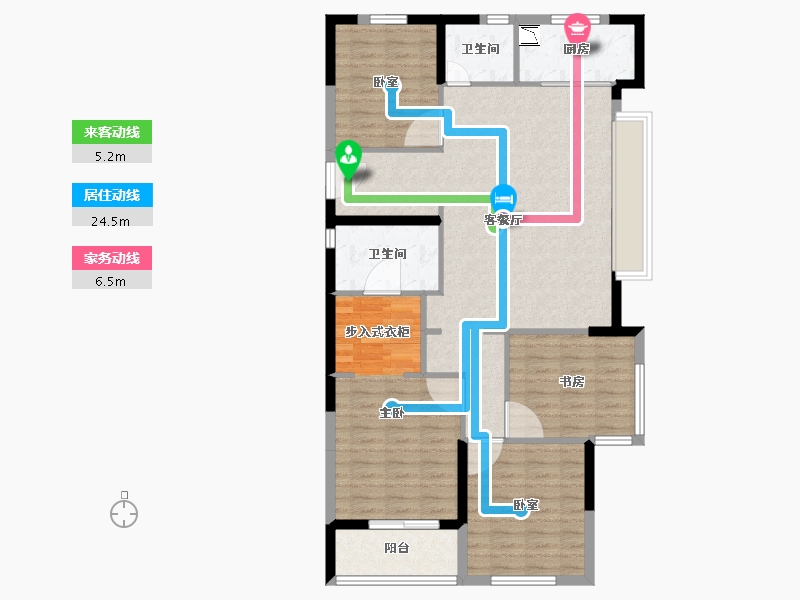 福建省-泉州市-融创晋江印-107.01-户型库-动静线