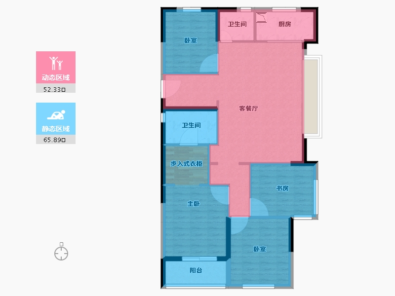 福建省-泉州市-融创晋江印-107.01-户型库-动静分区