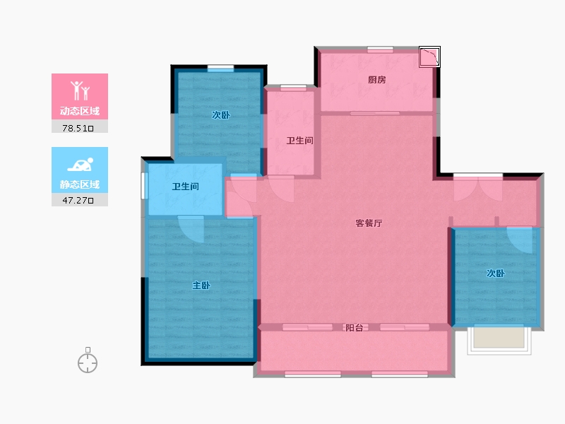 山东省-青岛市-禹洲朗廷府-114.00-户型库-动静分区