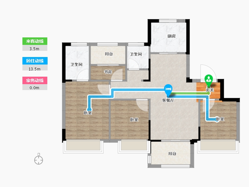 浙江省-嘉兴市-金科旭辉·公元城市-88.00-户型库-动静线