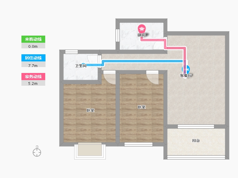 浙江省-嘉兴市-元宝湾二期-66.19-户型库-动静线