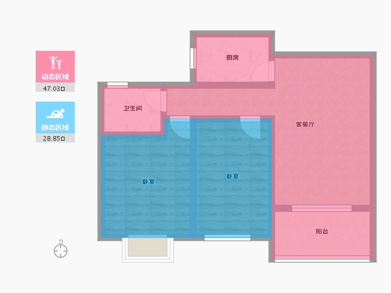 浙江省-嘉兴市-元宝湾二期-66.19-户型库-动静分区