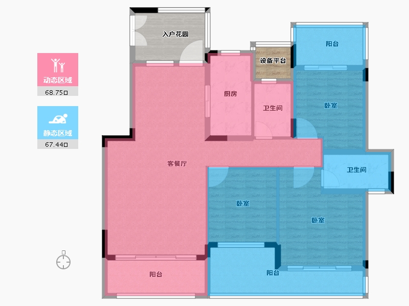 浙江省-绍兴市-诸暨恒大滨江御府-133.46-户型库-动静分区