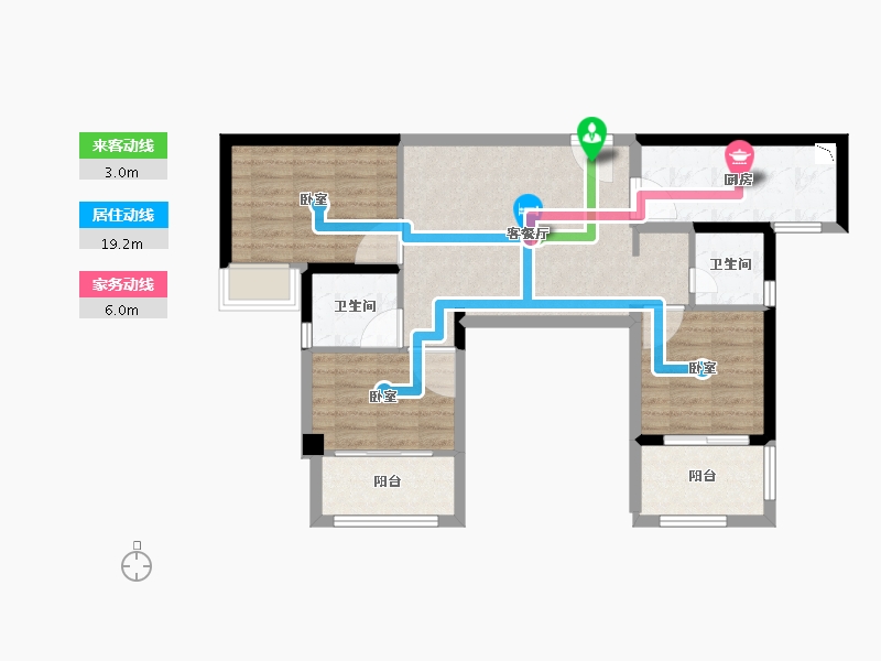 福建省-泉州市-鼎盛天玺-72.99-户型库-动静线