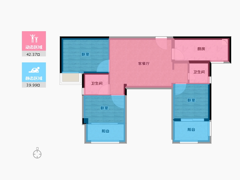 福建省-泉州市-鼎盛天玺-72.99-户型库-动静分区